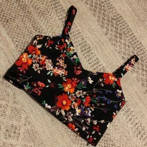 Express floral bralette - strappy detailed back